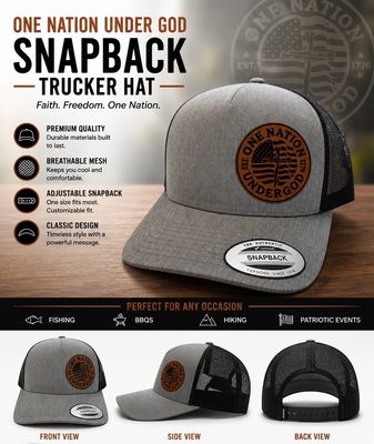 ONE NATION UNDER GOD SNAPBACK - TRUCKER HAT -