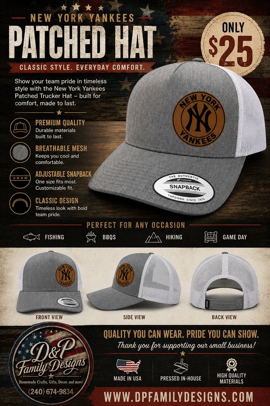 NEW YORK YANKEES SNAPBACK -TRUCKER HAT —