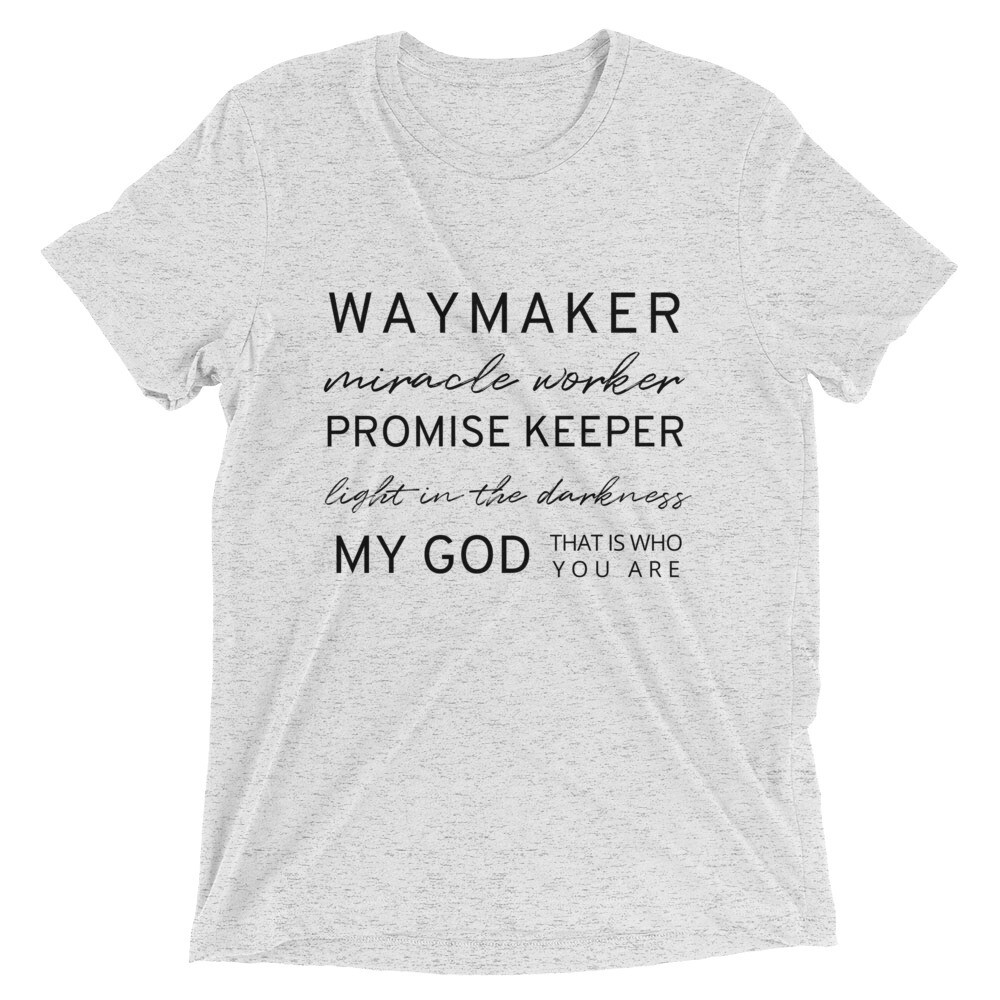 &quot;Way Maker&quot; t-shirt (flere farver, sort skrift)