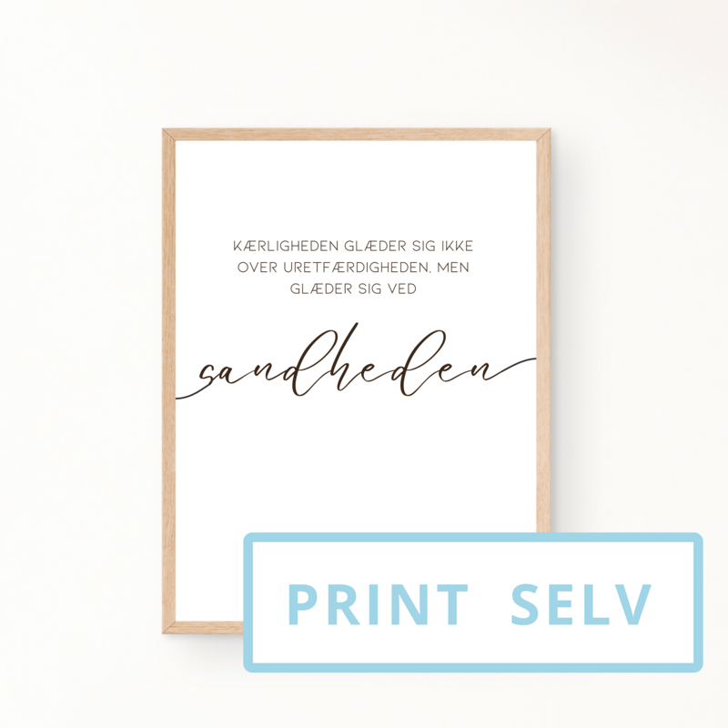 &quot;Sandheden&quot; plakat (print selv)