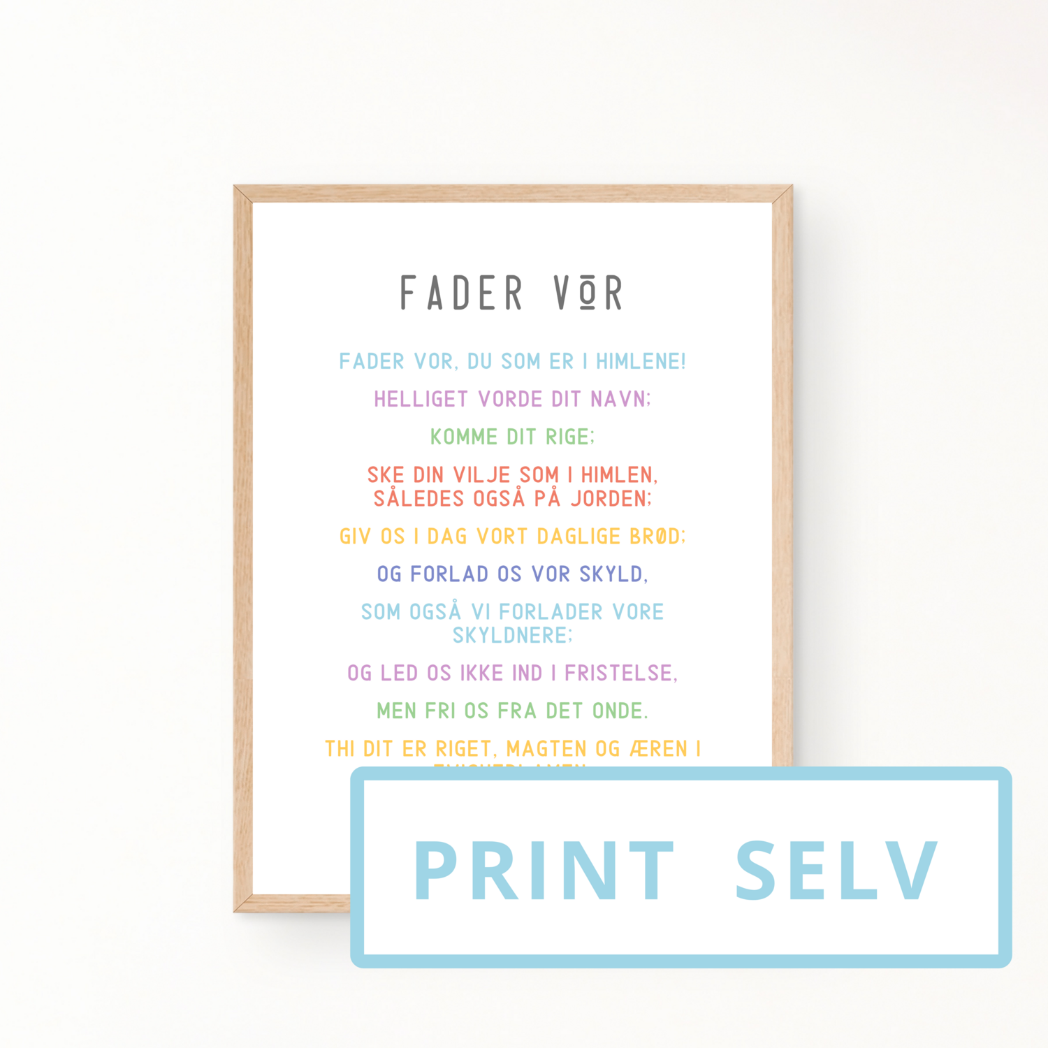 &quot;Fadervor&quot; børneplakat (print selv)