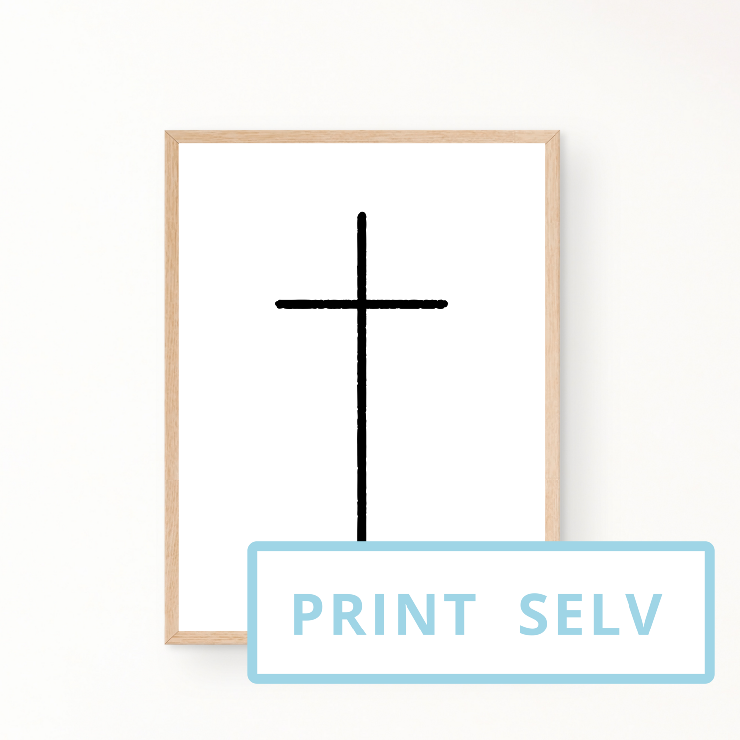 Simpelt kors plakat (print selv)