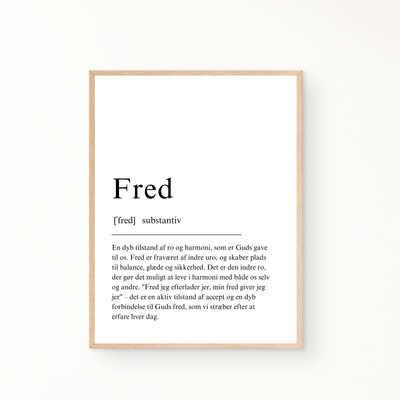 &quot;Fred&quot; definitionsplakat