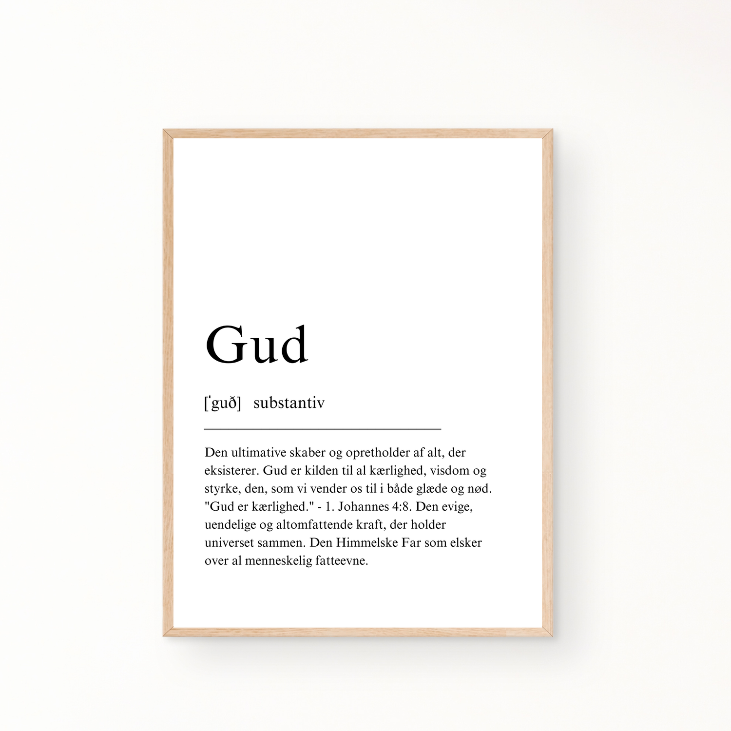 &quot;Gud&quot; definitionsplakat