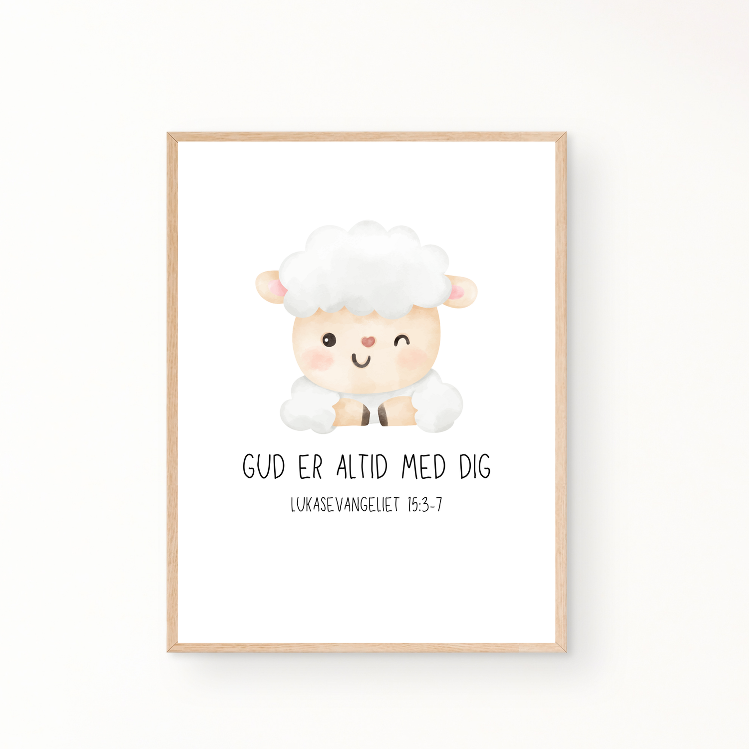 &quot;Gud er altid med mig&quot; børneplakat