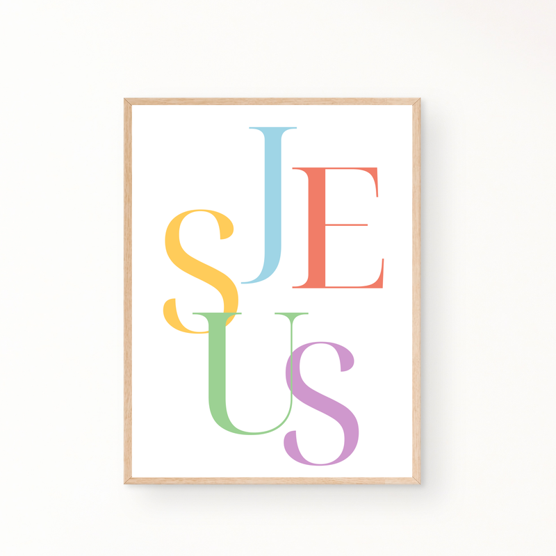 &quot;JESUS&quot; farveplakat