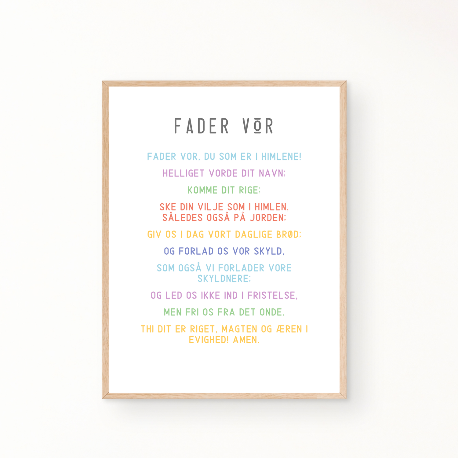 &quot;Fadervor&quot; børneplakat