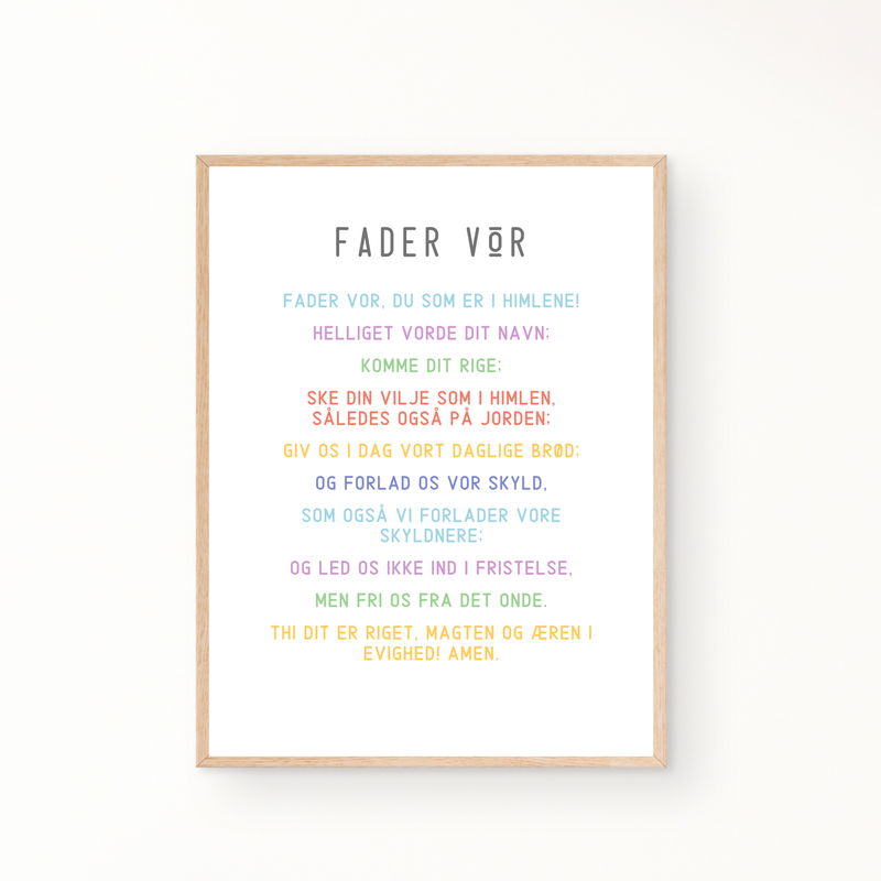 &quot;Fadervor&quot; børneplakat
