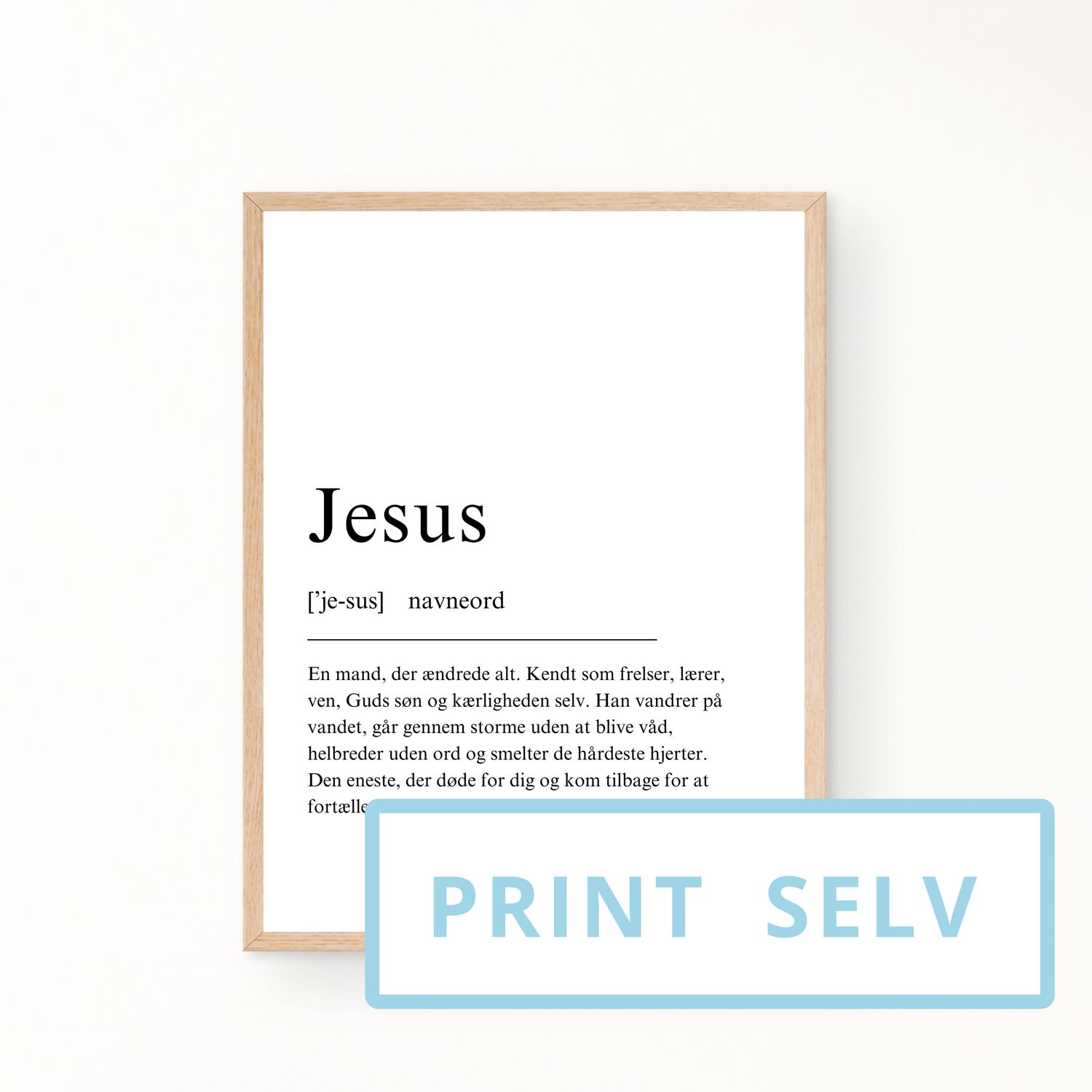&quot;Jesus&quot; definitionsplakat (print selv)