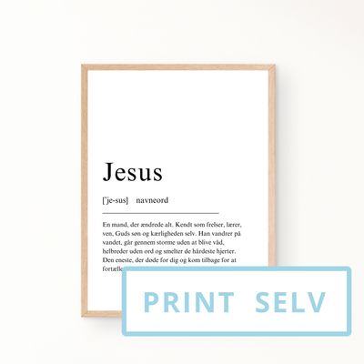 &quot;Jesus&quot; definitionsplakat (print selv)