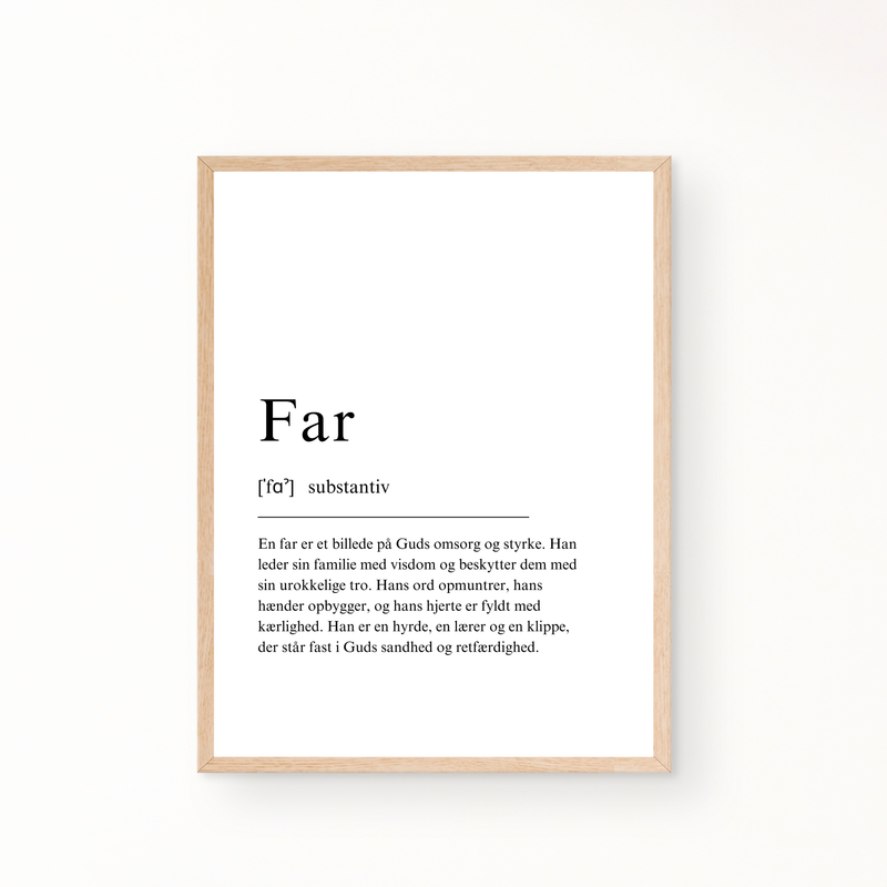 &quot;Far&quot; definitionsplakat