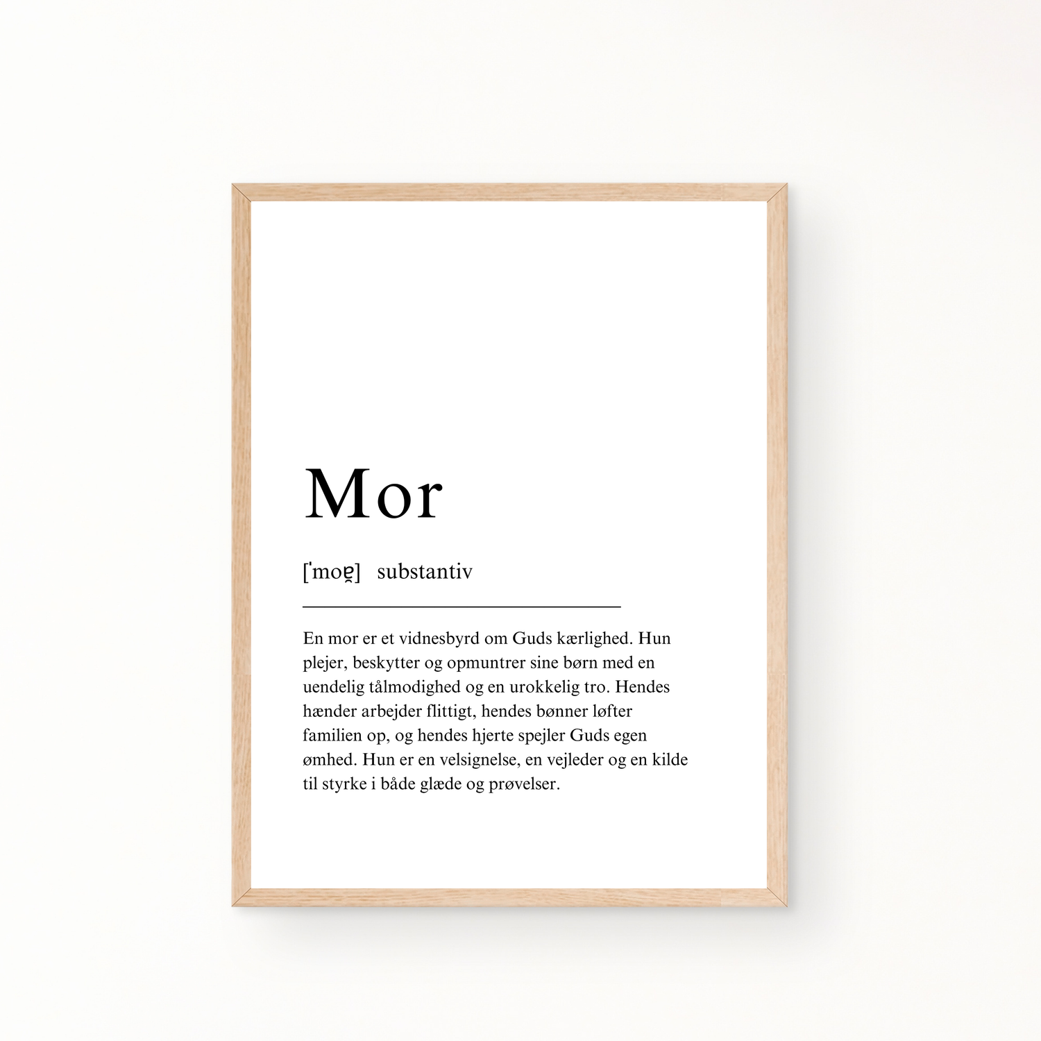 &quot;Mor&quot; definitionsplakat