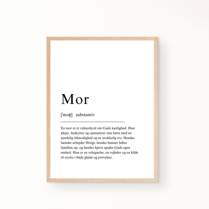 &quot;Mor&quot; definitionsplakat
