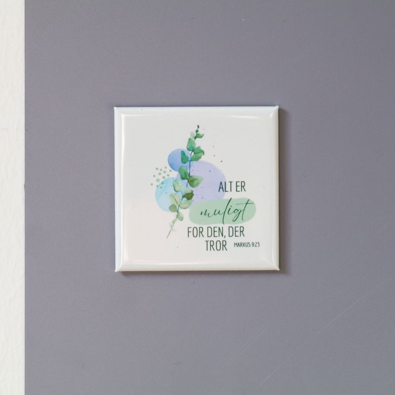 &quot;Markus 9:23&quot; 5x5 magnet