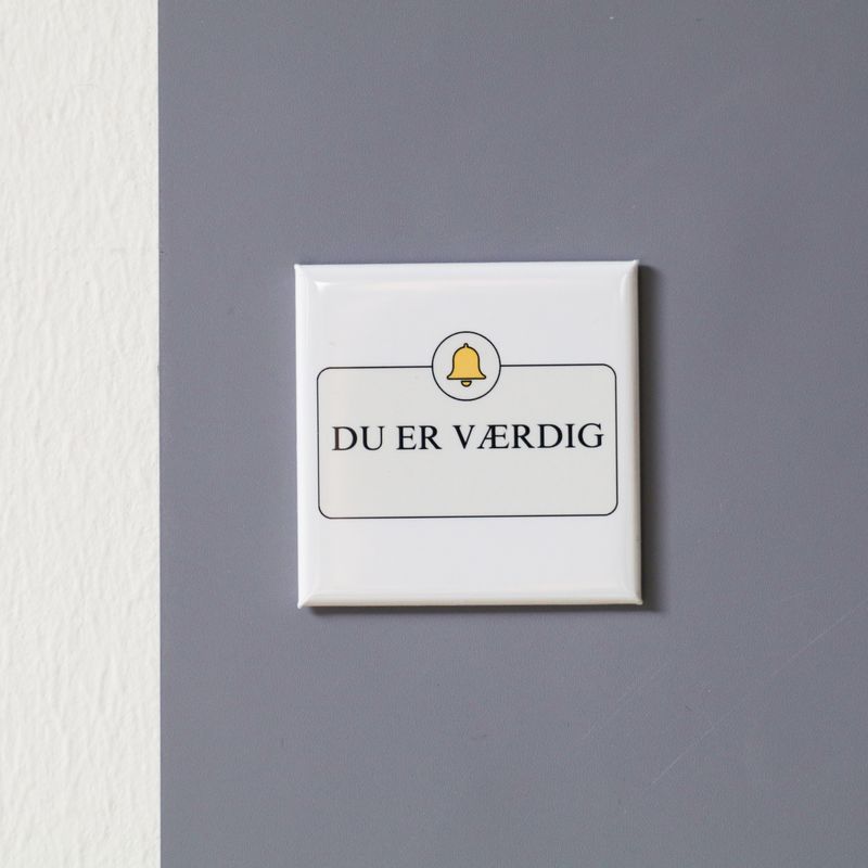&quot;Påmindelse&quot; 5x5 magnet