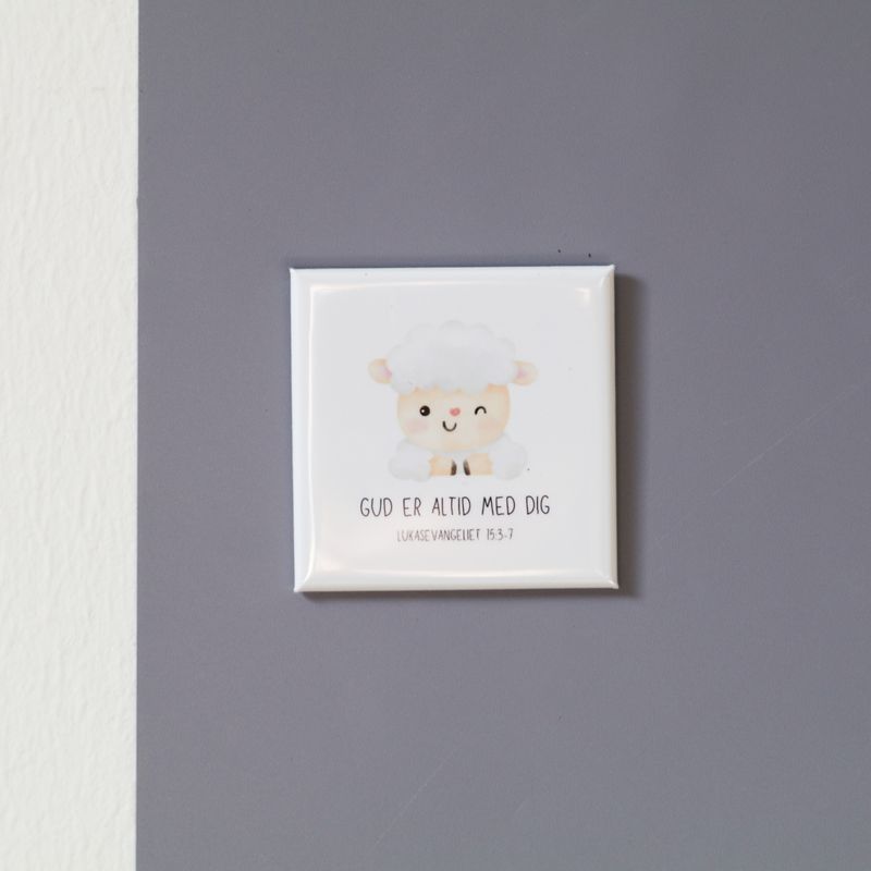 &quot;Gud er altid med&quot; 5x5 magnet