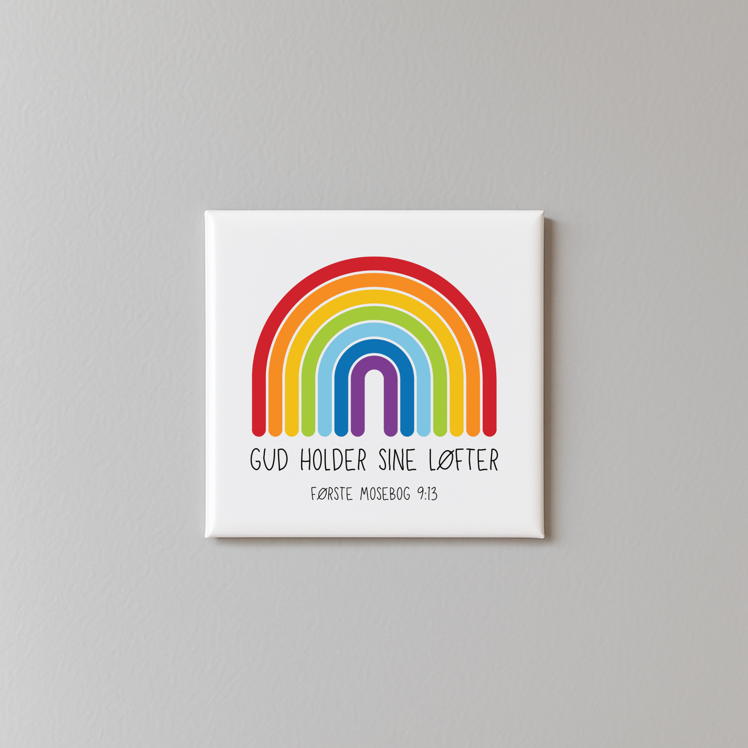 &quot;Gud holder sine løfter&quot; 5x5 magnet