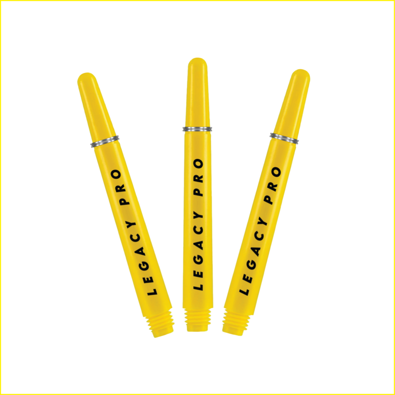 LEGACY PRO Short Dart Shafts - Yellow 
1 SET (3 Dart Shafts in Total)