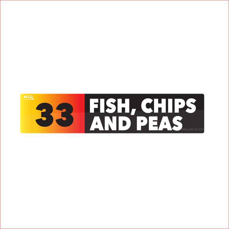 DARTS Slang Help Signs (33 FISH, CHIPS & PEAS)