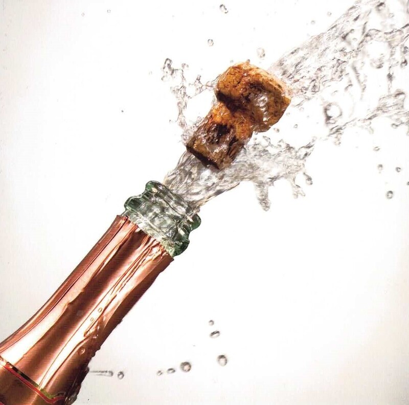 Grußkarte "Champagner"
