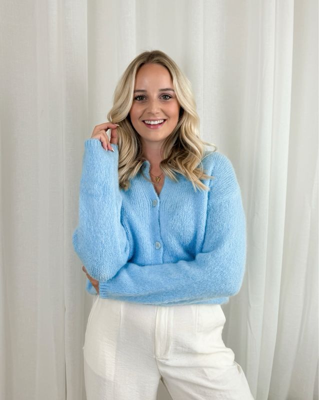 SOFT BUTTON GILET BLUE