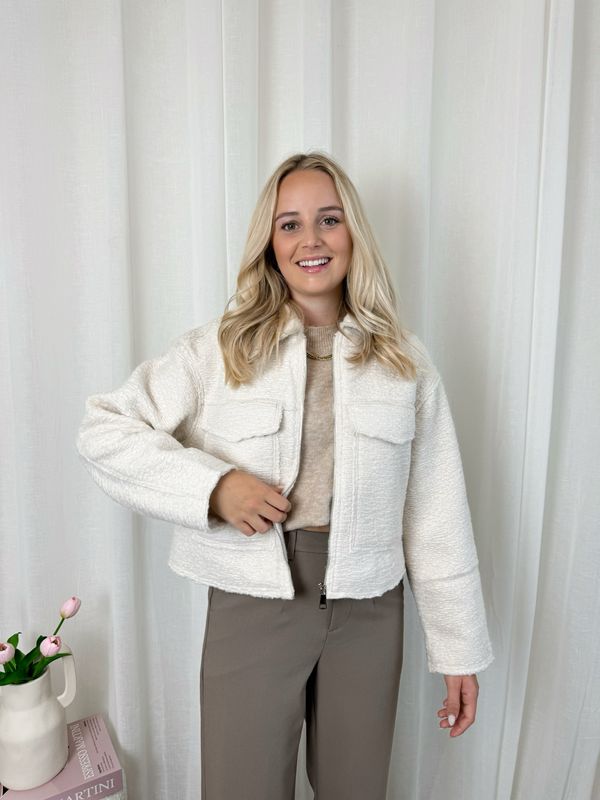 LOLA BOUCLE JACKET BEIGE