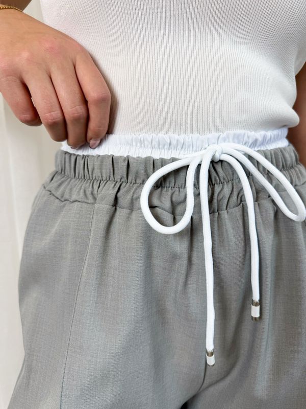 EVA WIDE LEG TROUSER GREY