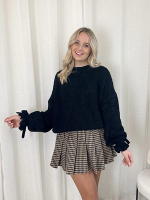 NOVI BOW SWEATER BLACK