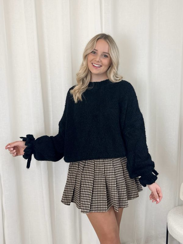 NOVI BOW SWEATER BLACK