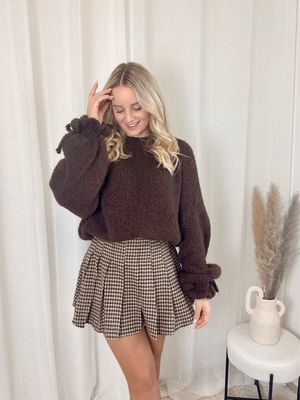 NOVI BOW SWEATER BROWN