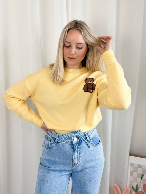 ELLA BEAR SWEATER YELLOW