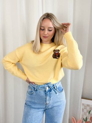 ELLA BEAR SWEATER YELLOW