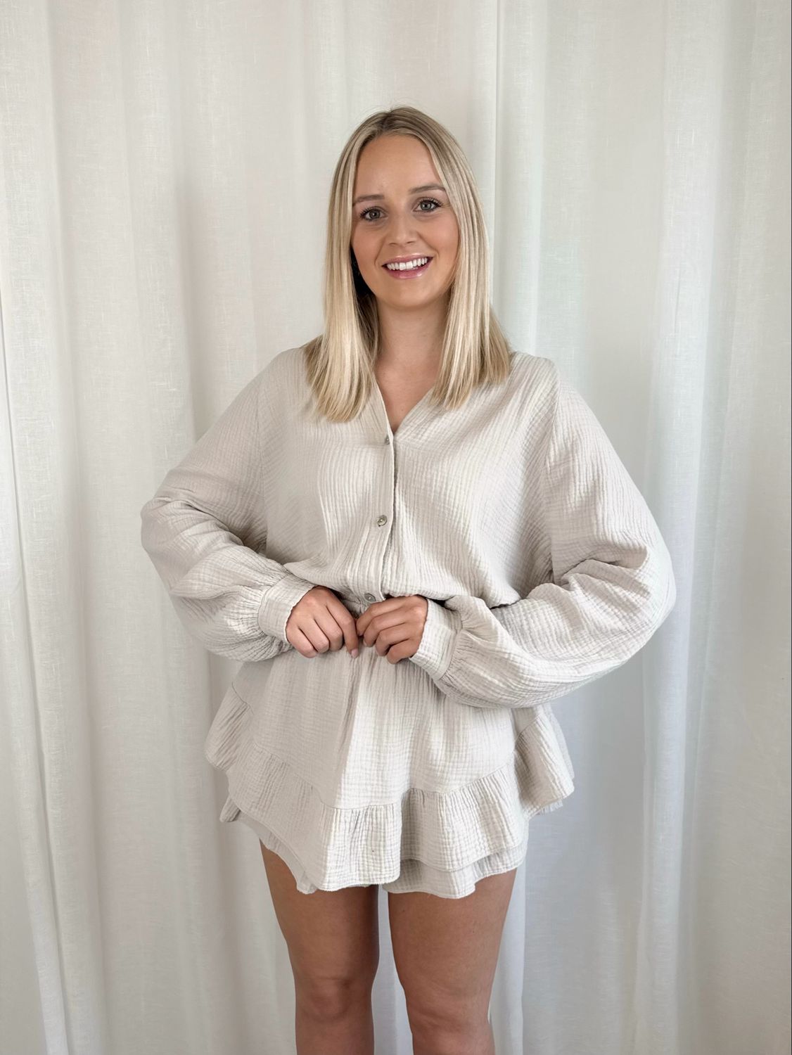 ABBY TETRA PLAYSUIT BEIGE