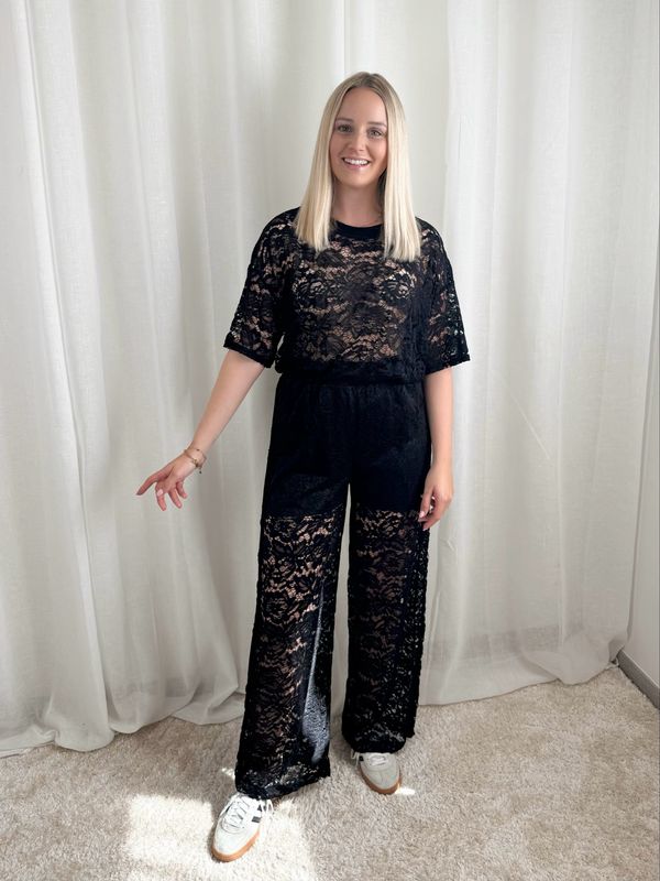 BLOOM LACE SET BLACK