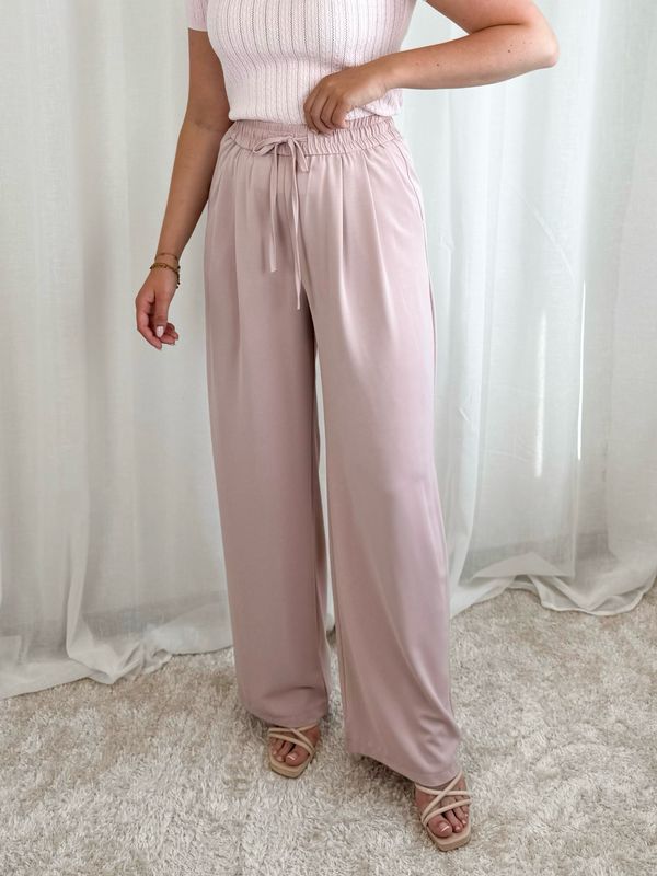 SATIN PANTS OLD PINK