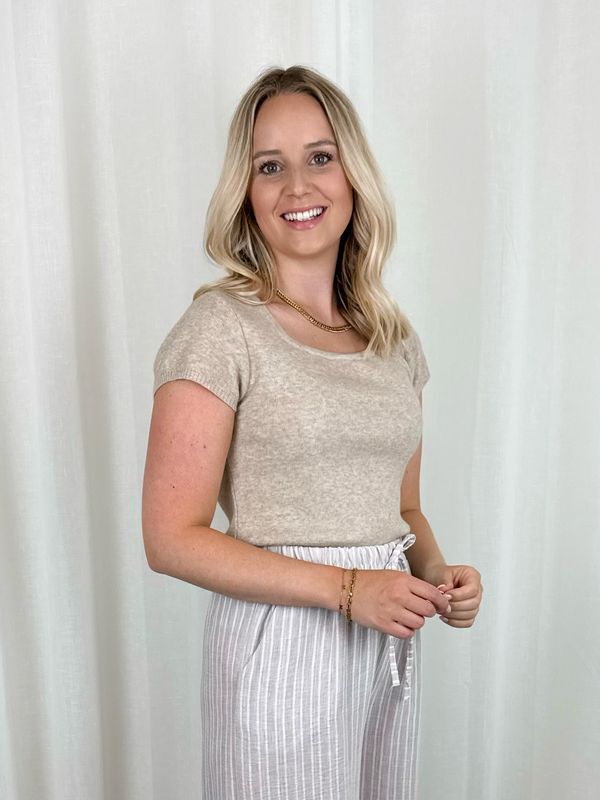 CARA SOFT T-SHIRT TAUPE