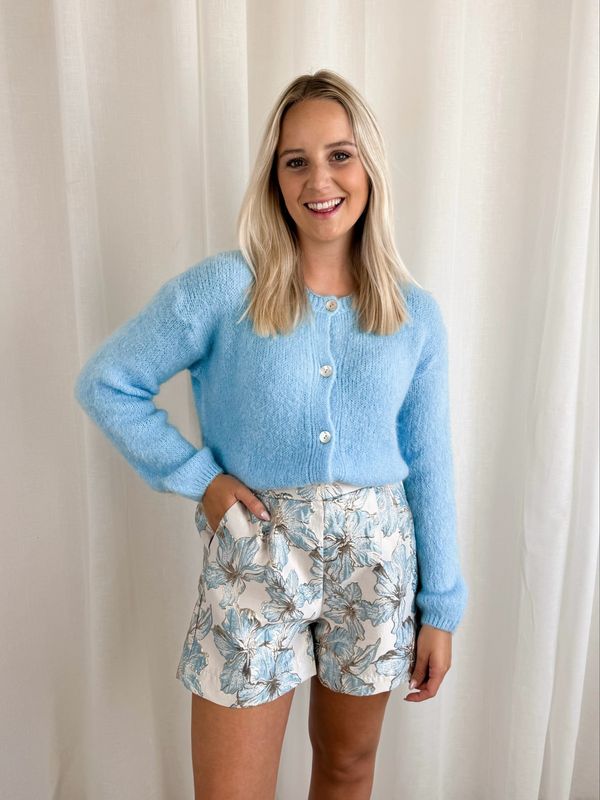 SOFT BUTTON GILET BLUE