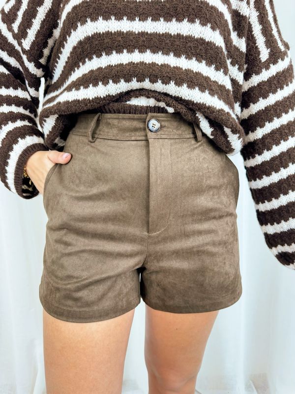 SUEDE SHORT BROWN