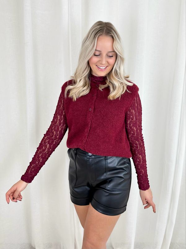 ROMY DEBARDEUR BURGUNDY