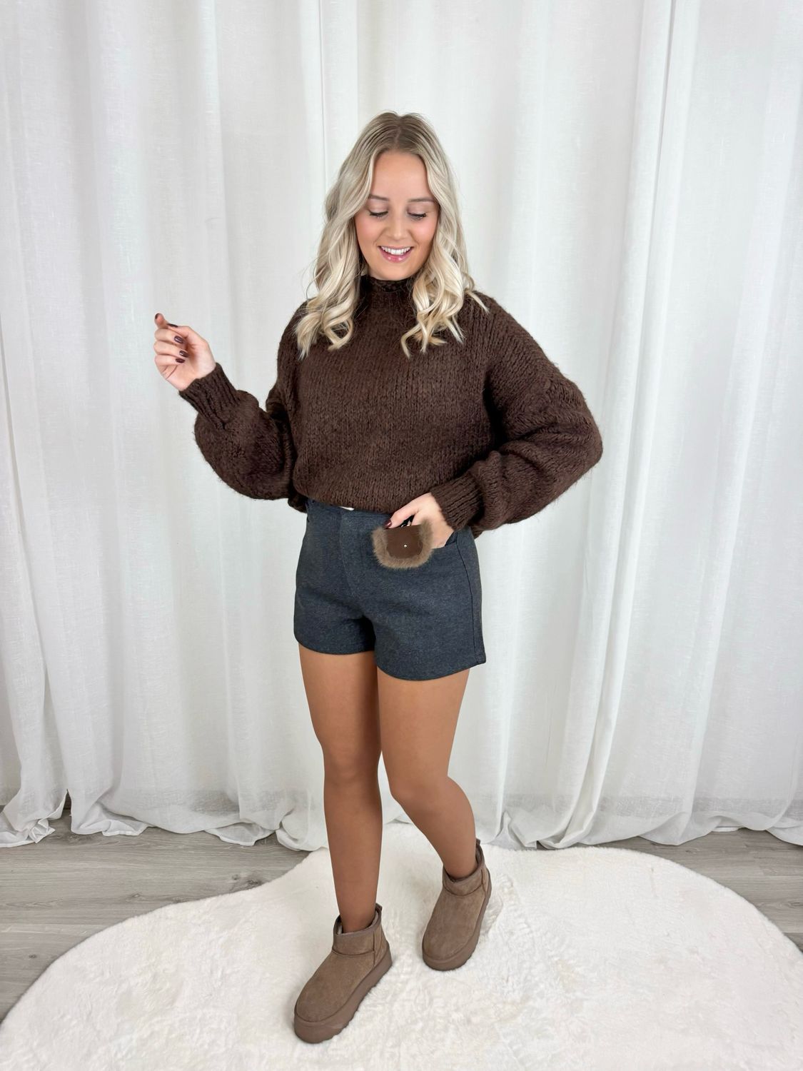 NOVA SOFT SWEATER  BROWN