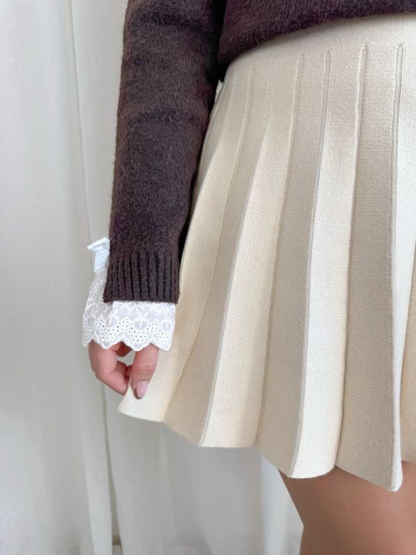 LARA PLISEE SKIRT BEIGE