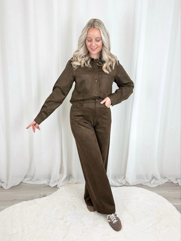 SUEDE ENSEMBLE BROWN