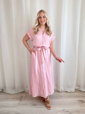 OLIVIA LONG DRESS LIGHT PINK