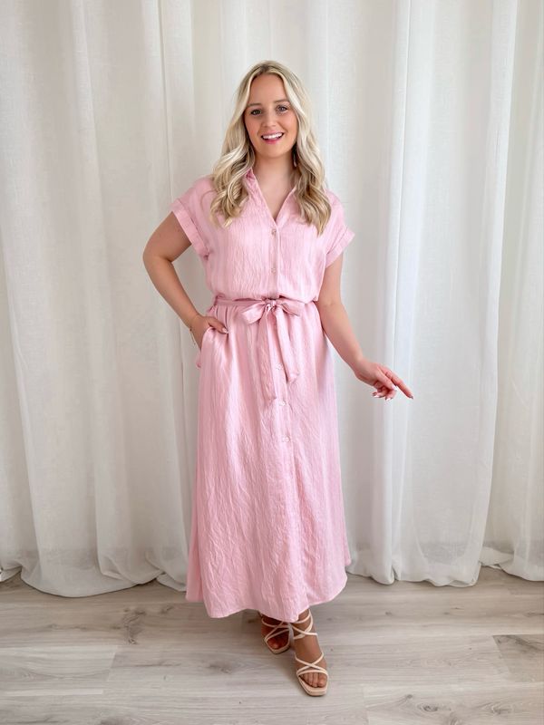 OLIVIA LONG DRESS LIGHT PINK