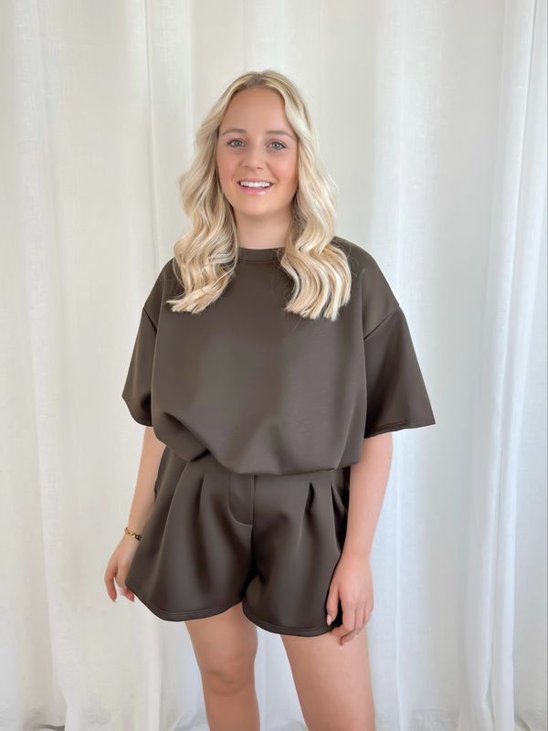 MYRON SHORT ENSEMBLE BROWN