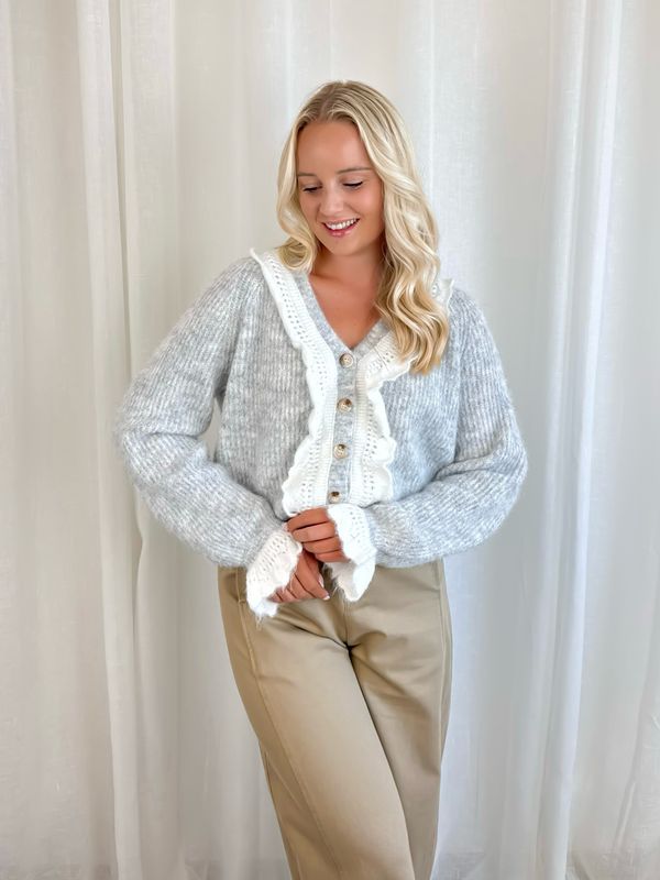 LIVA CARDIGAN LIGHT GRIS