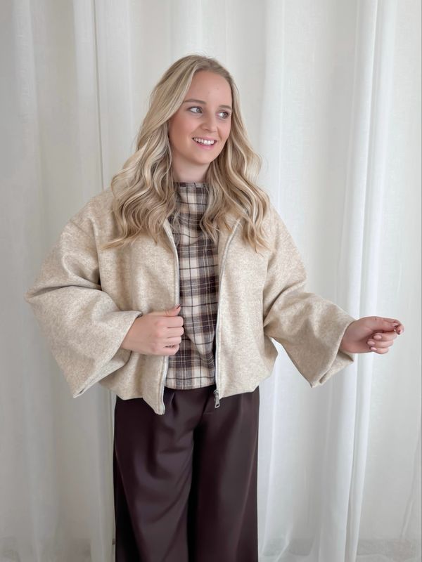 FLEUR BALLOON JACKET BEIGE