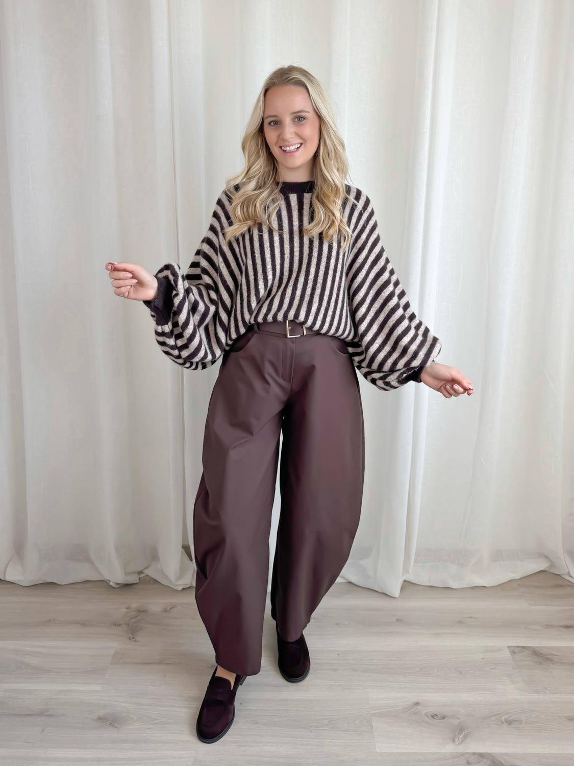 LEONIE BALLOON TROUSER BROWN