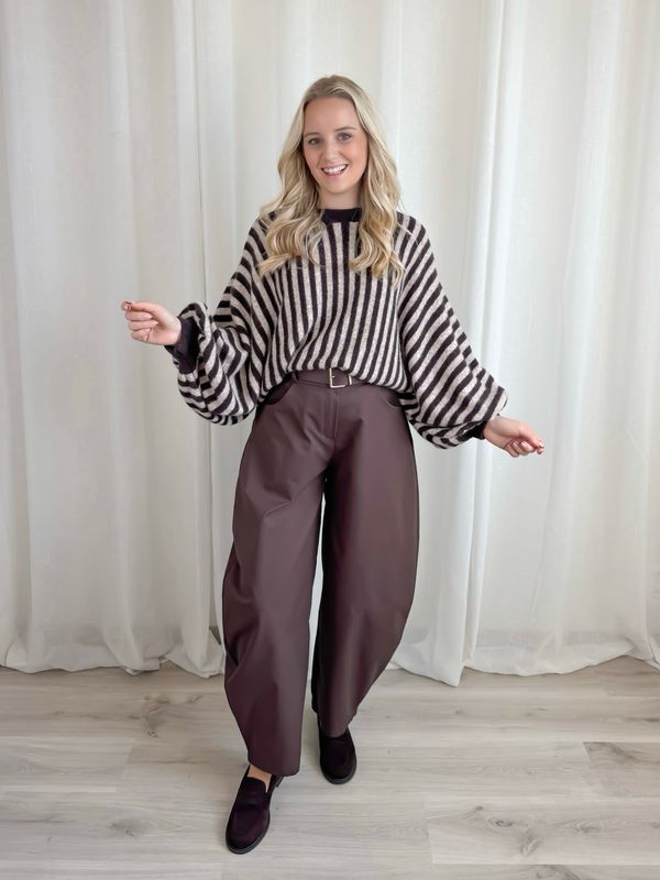 LEONIE BALLOON TROUSER BROWN