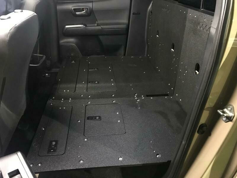 GOOSE GEAR - TACOMA 2005-PRESENT 2ND AND 3RD GEN DOUBLE CAB SECOND ROW SEAT DELETE PLATE SYSTEM
